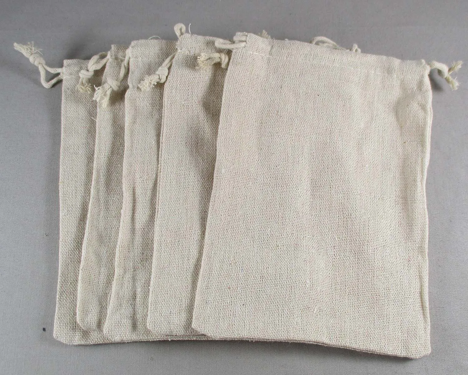 Plain Cotton Bag for Gemstones 18x13cm