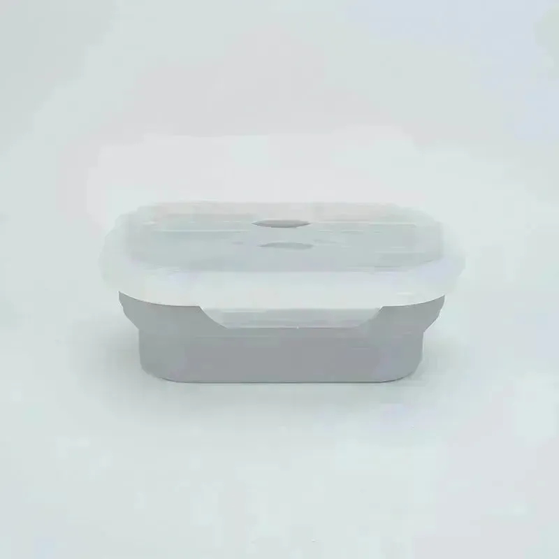Portable Silicone Foldable Compressible Lunch Box container