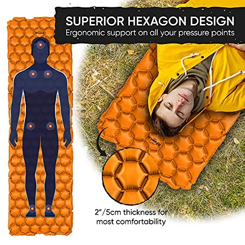 POWERLIX Sleeping Pad – Ultralight Inflatable Sleeping Mat