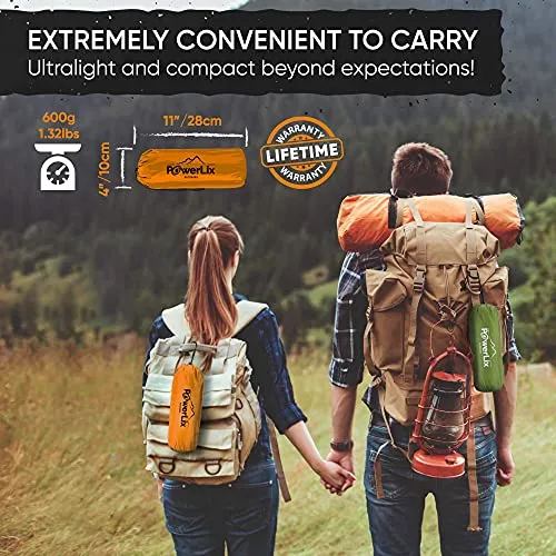 POWERLIX Sleeping Pad – Ultralight Inflatable Sleeping Mat