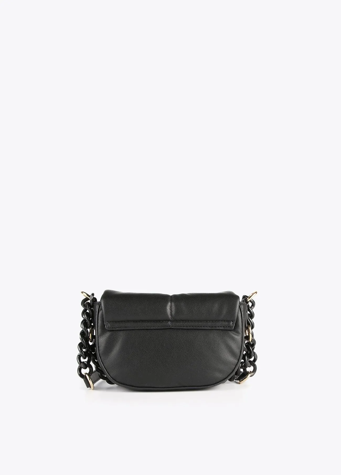 Quilted crossbody bag with flap
