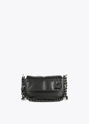 Quilted crossbody bag with flap