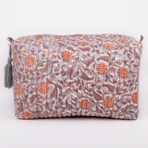 Quilted Wash Bag Travel Essential Organizer Origin Pink