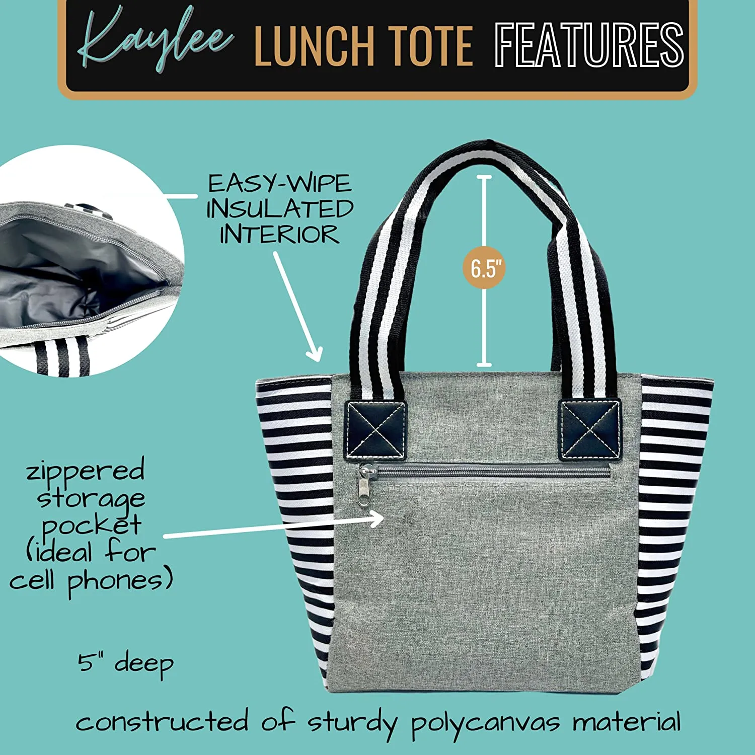 Scrub Life Kaylee Gray Tote Bag for Medical Workers
