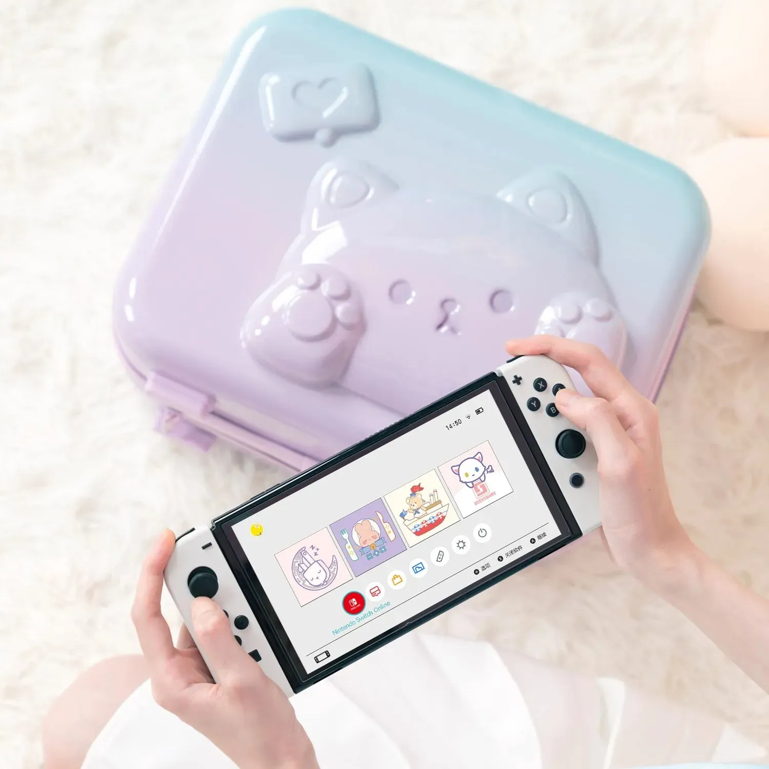 Secure Neko Storage Case for Nintendo Switch