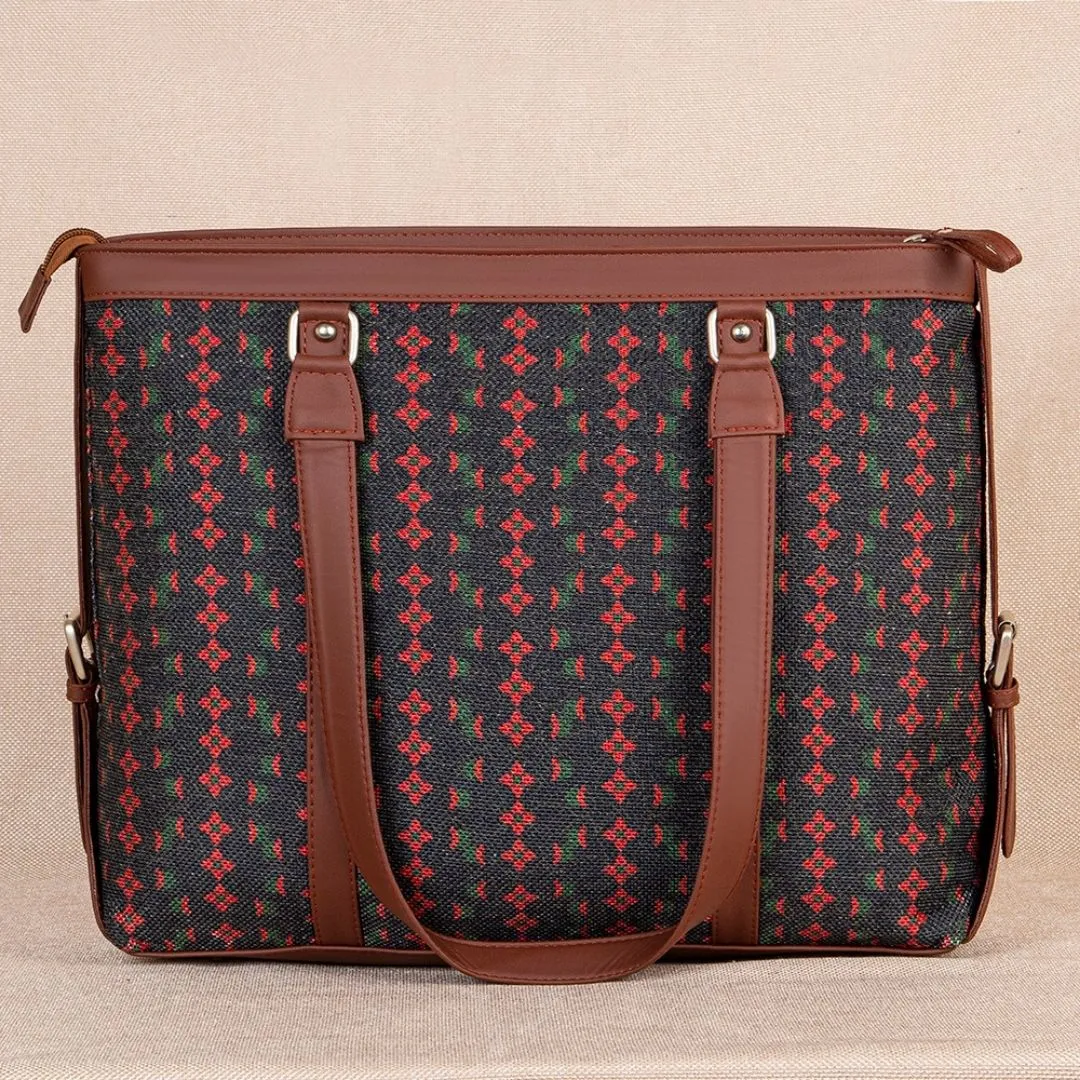Shobha Niwas Lotus Motif Women's Office Bag