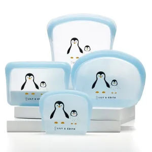 Silicone Reusable Bag Starter Kit 4-Pack | Penguin