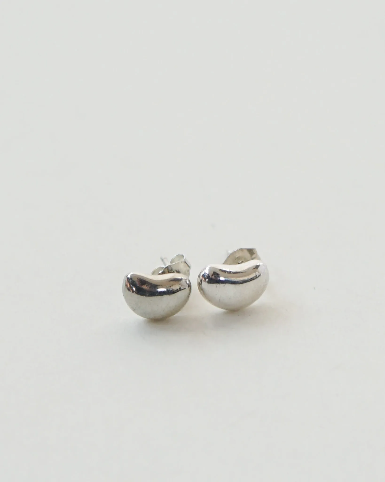 Silver Bean Earrings