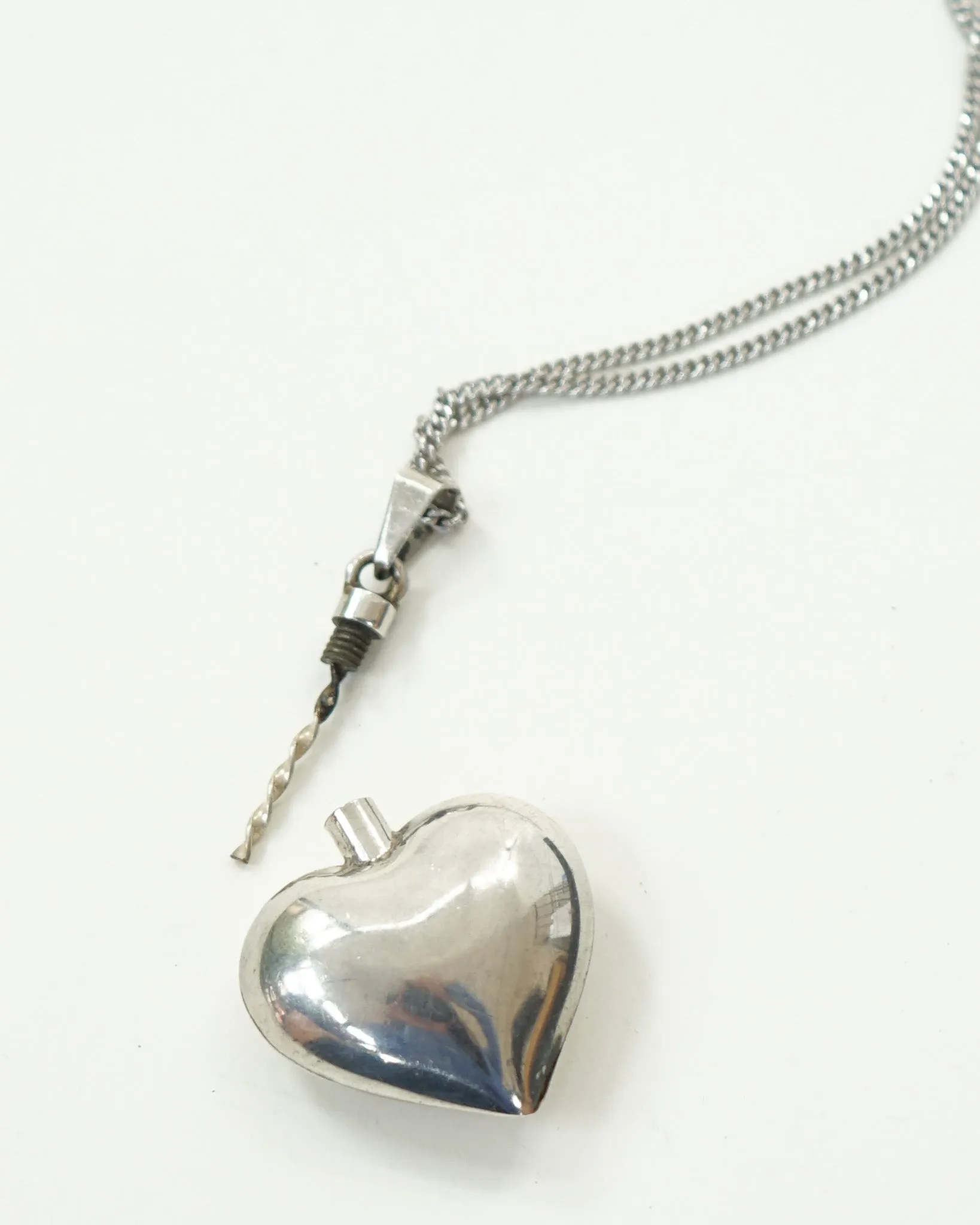Silver Necklace w/ Perfume Charm