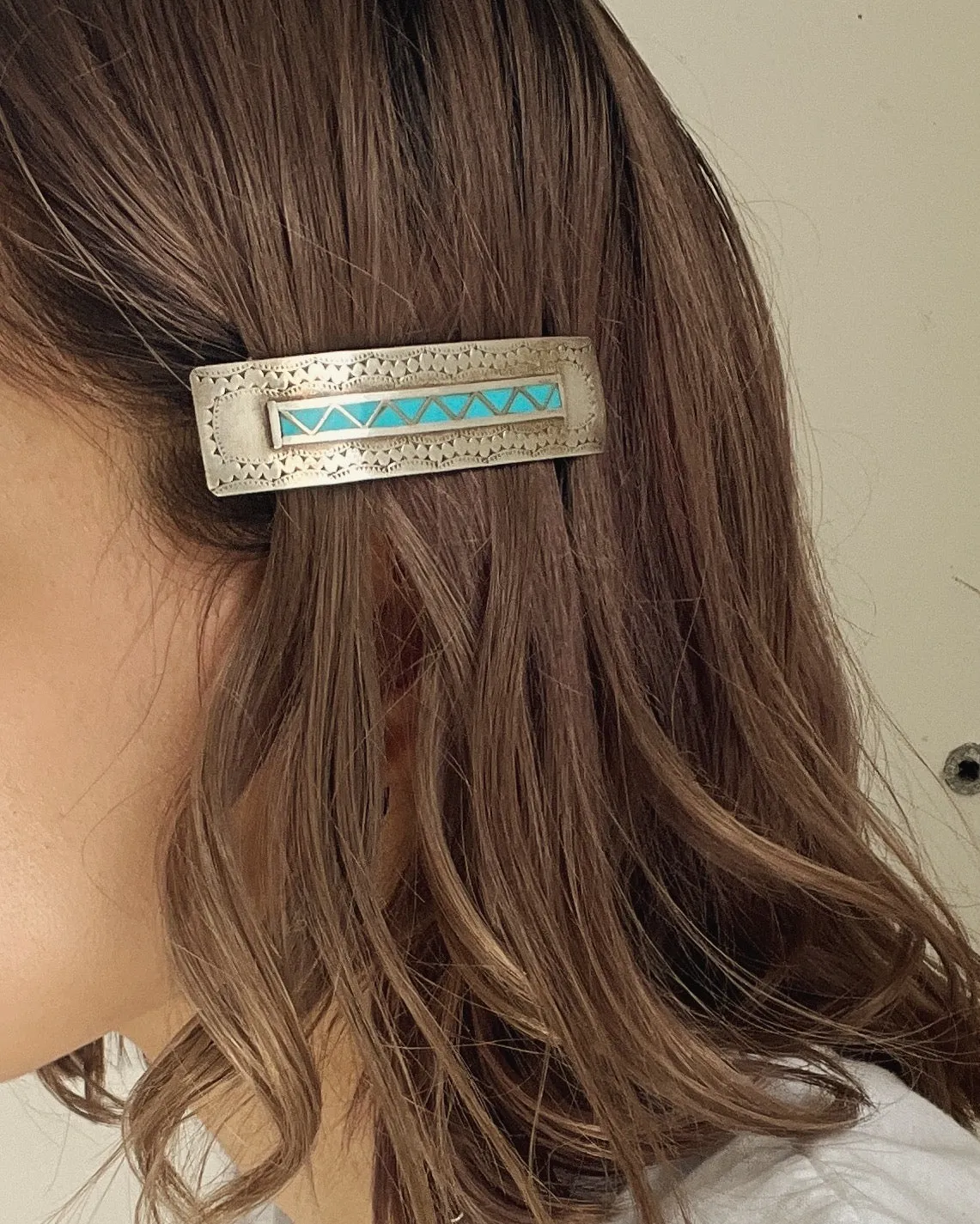 Silver x Turquoise Hair Clip
