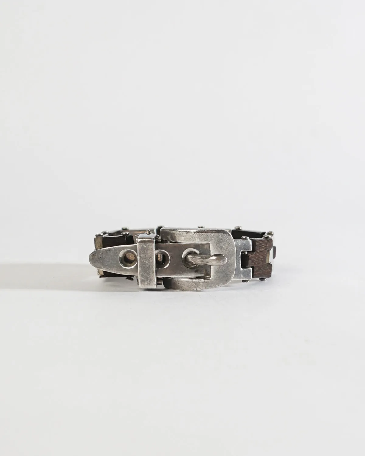 Silver x Wood Belt Bracelet