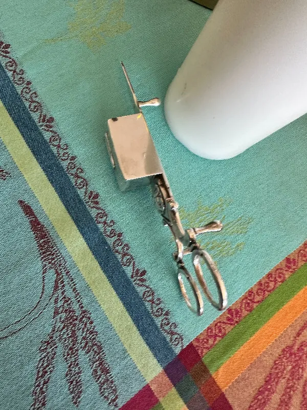 Silverplate Candle Snuffer Scissors, Stamped