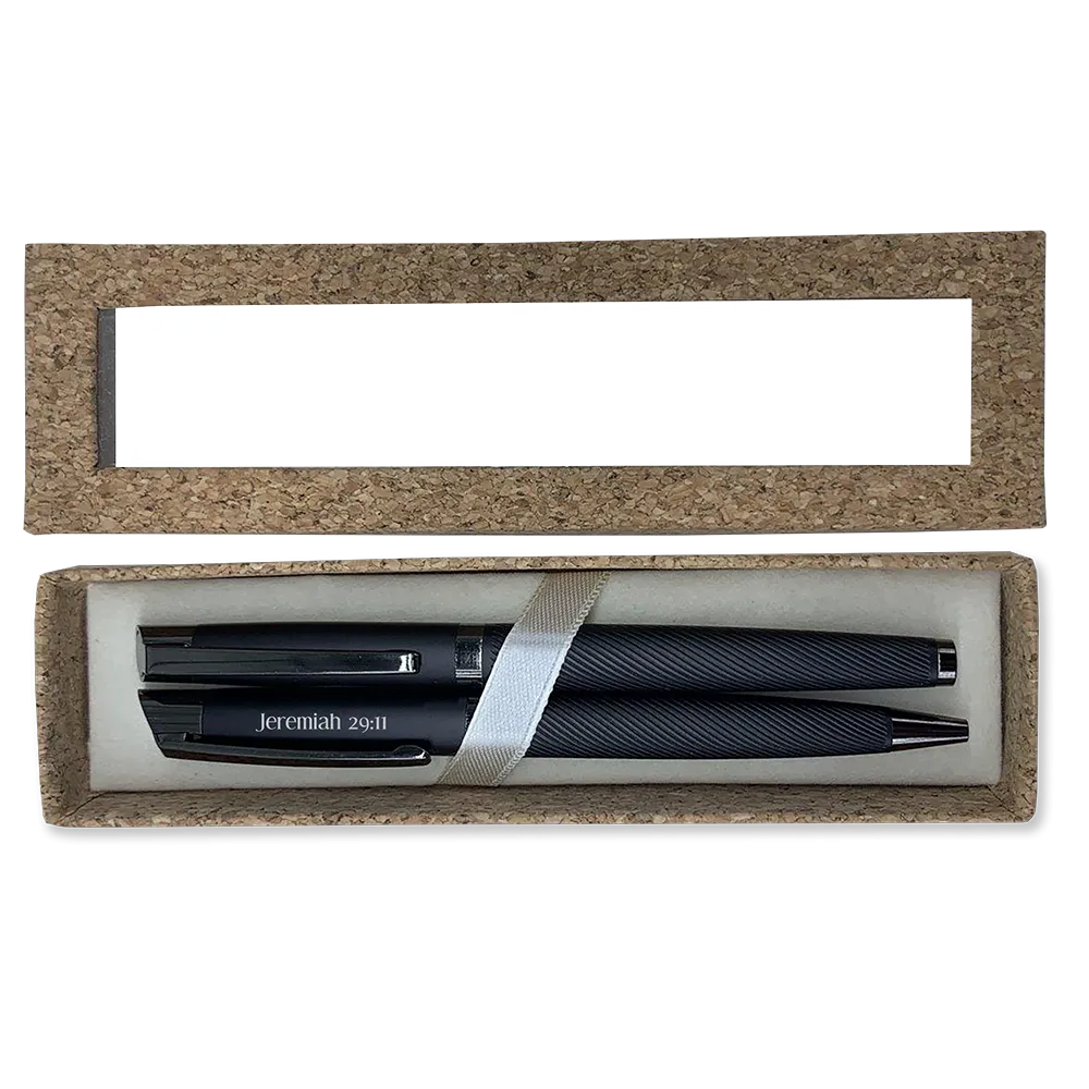 Sleek Black Metal Pen Set