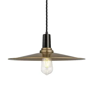 Sleek Flat Pendant - 15 Inch - Brass