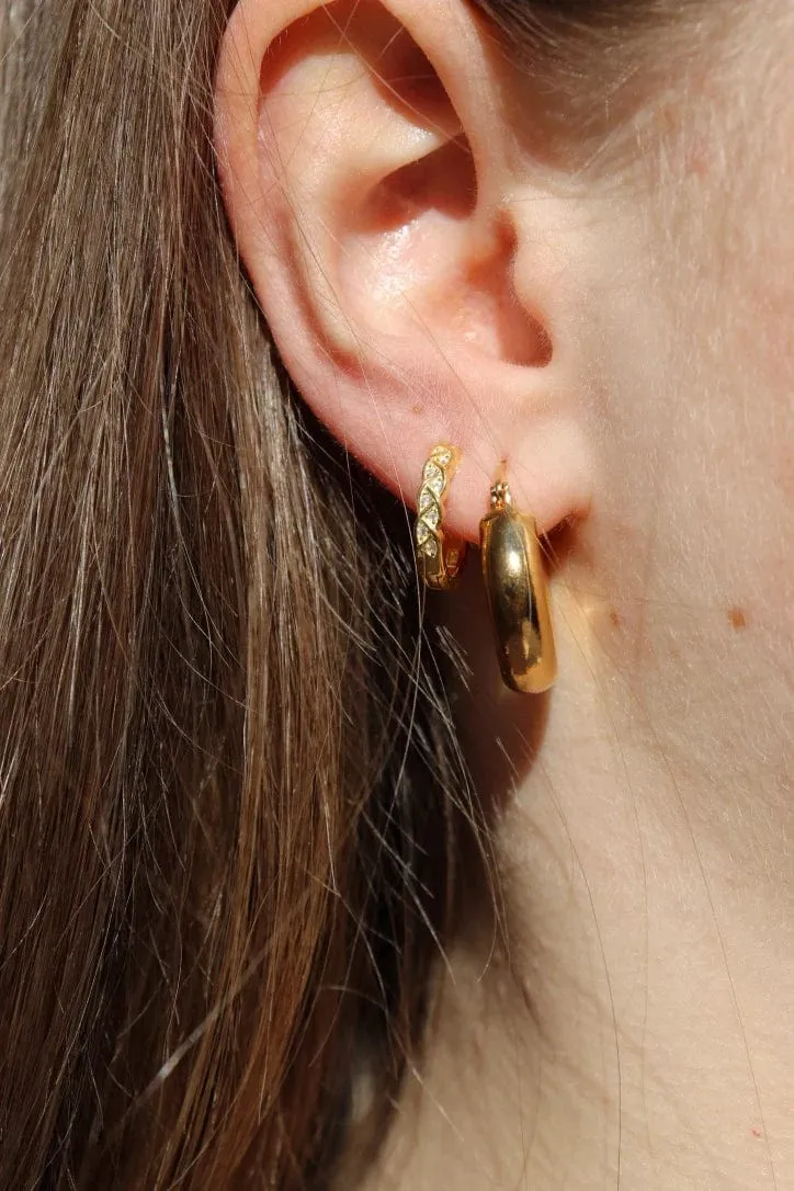 Sleek hoops sølv - små