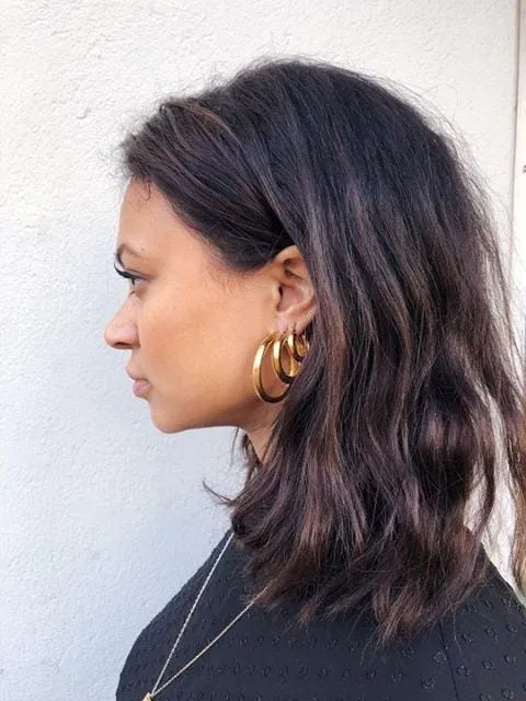 Sleek hoops sølv - små