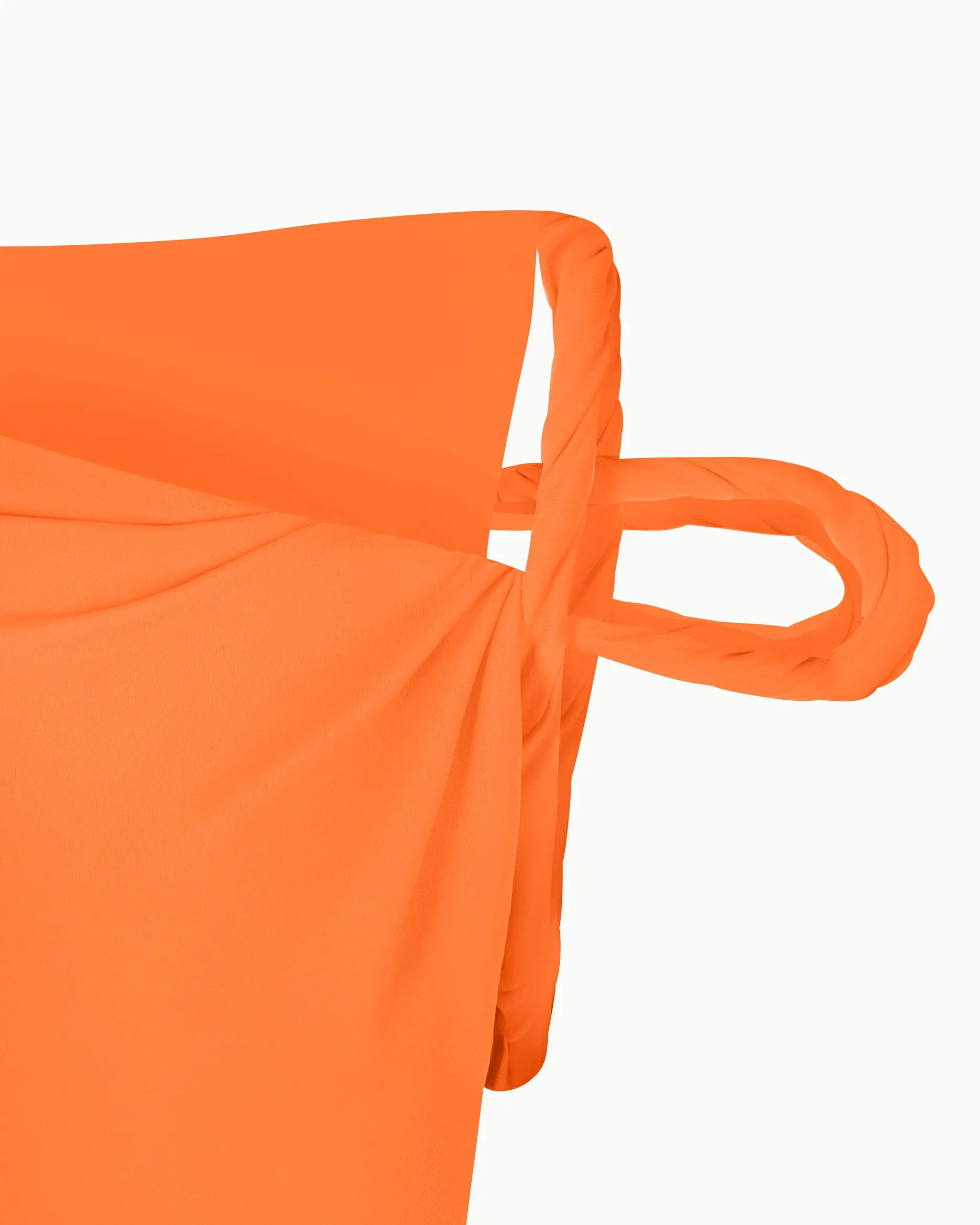 Sleek Stretch Twisted Top | Papaya