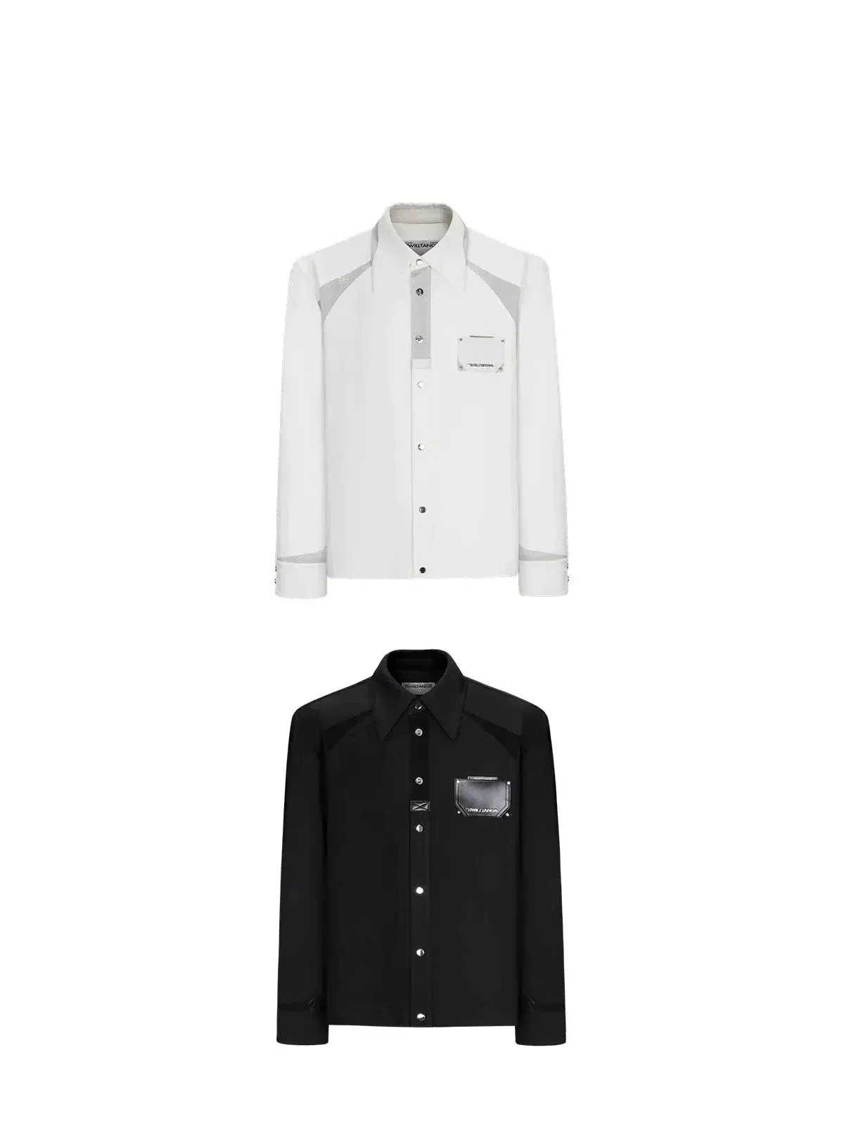 Sleek Wide Shoulder Buttoned Classic Shirt