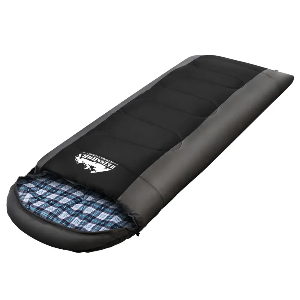 Sleeping Bag Single Thermal Camping Hiking Tent Black