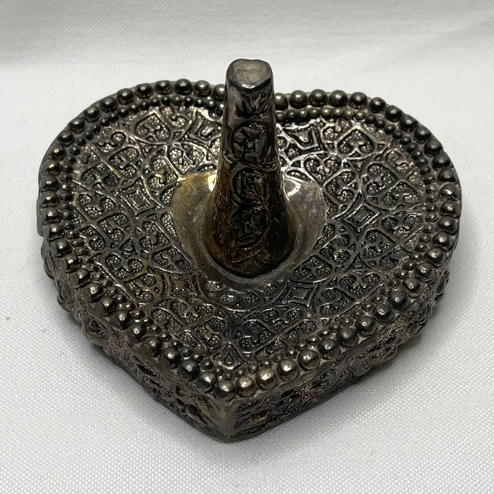 Sliverplate Heart Ring Holder - Vintage