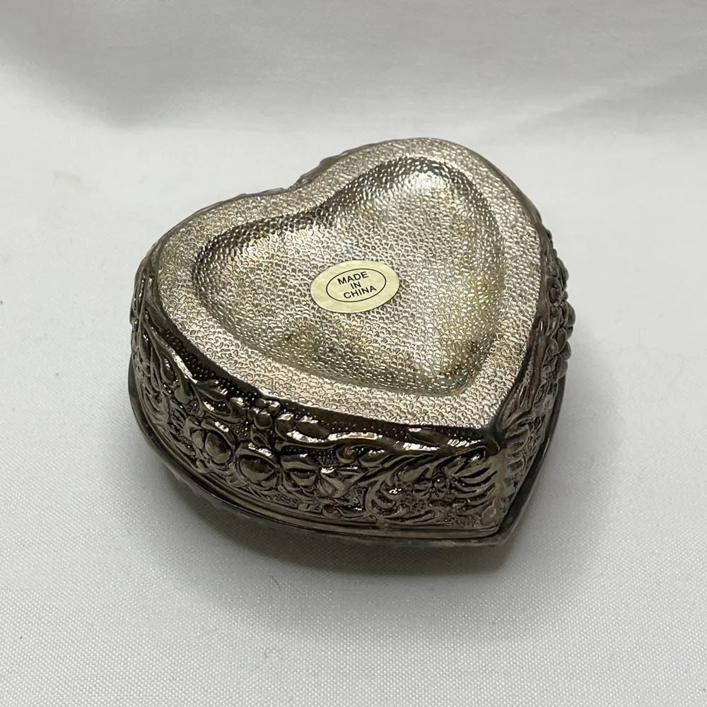 Sliverplate Heart Trinket Box- Vintage