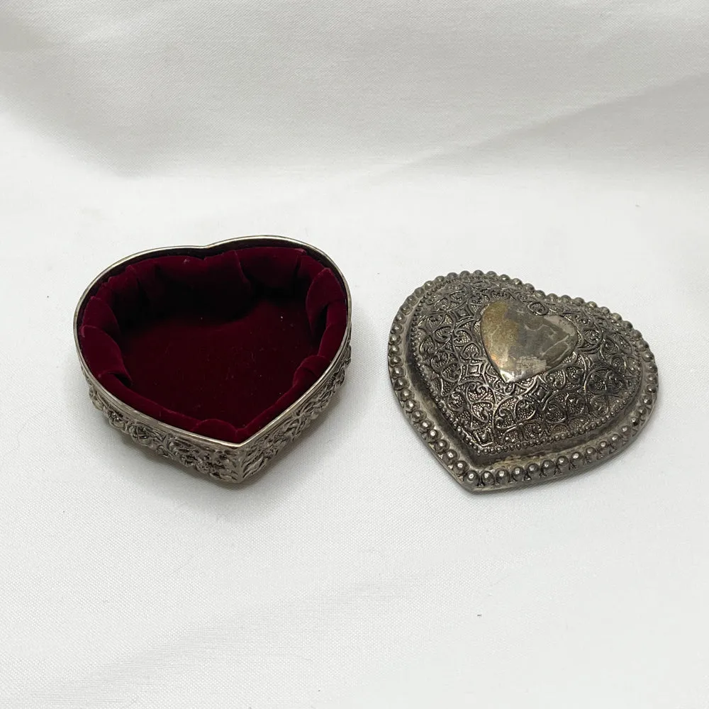 Sliverplate Heart Trinket Box- Vintage
