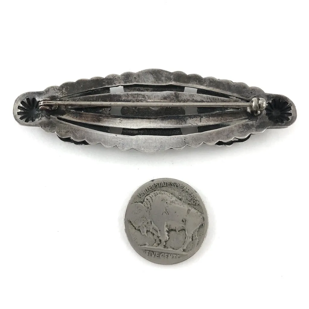 Square Stone Bar Pin
