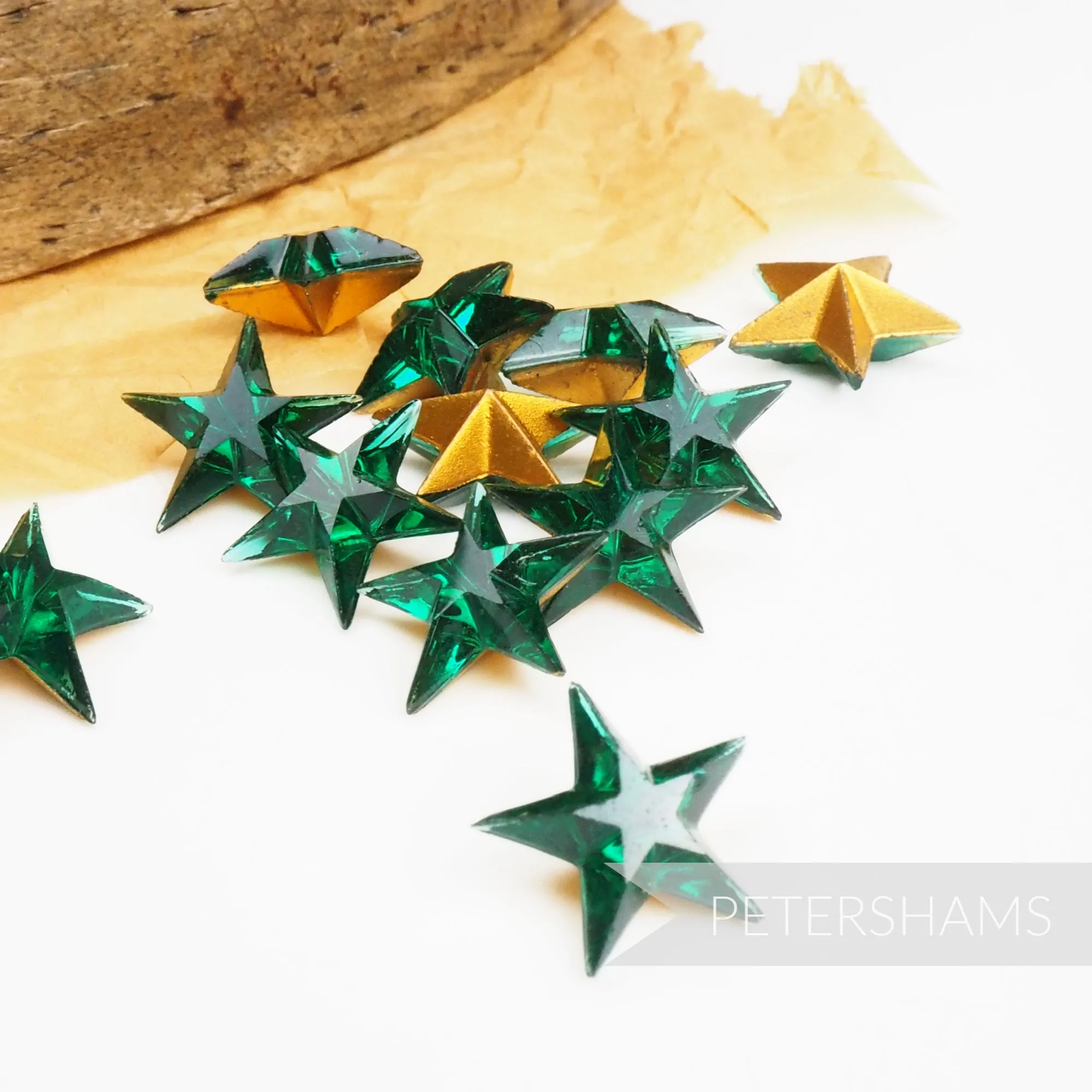 Star Shape Vintage Czech 1960's Crystals - 15mm