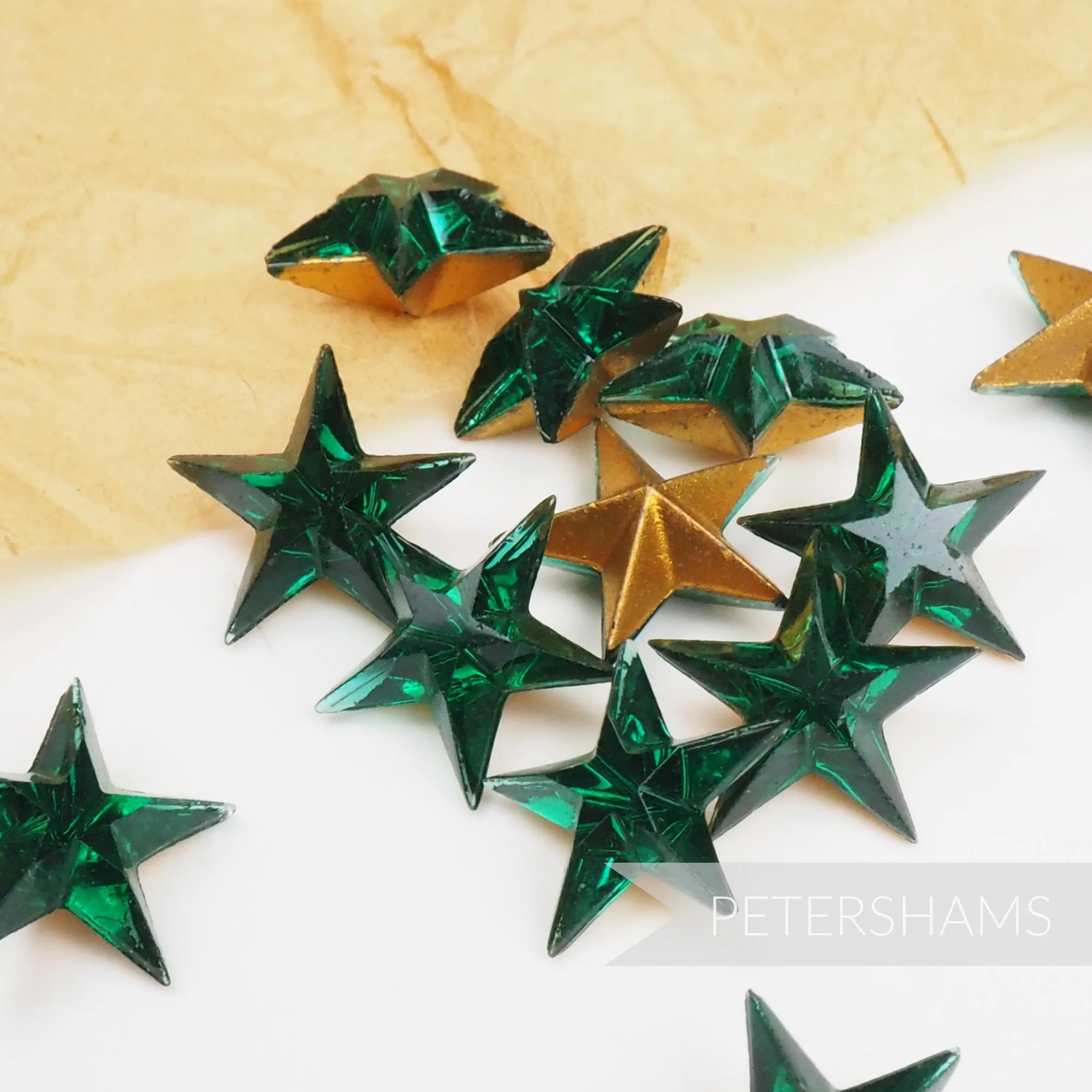 Star Shape Vintage Czech 1960's Crystals - 15mm