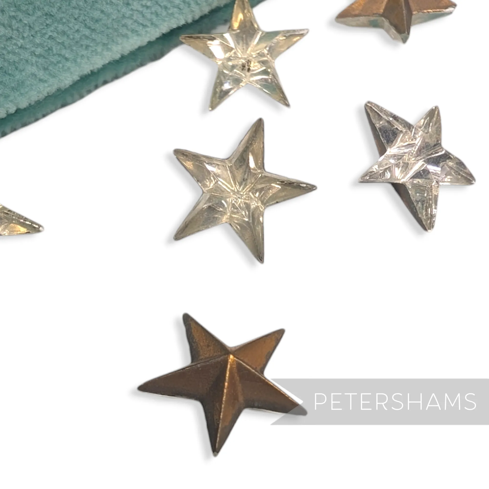Star Shape Vintage Czech 1960's Crystals - 15mm