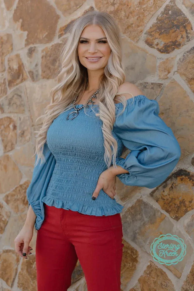 Sterling Kreek Denim Darling Light Blue Top