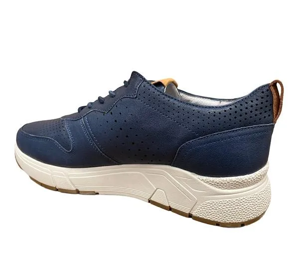 Stonefly scarpa casual da uomo Action 5 Washed Goat 215937 144 blu oceano