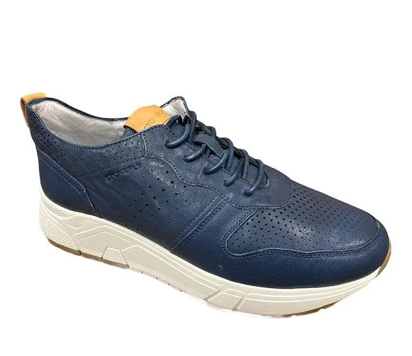 Stonefly scarpa casual da uomo Action 5 Washed Goat 215937 144 blu oceano