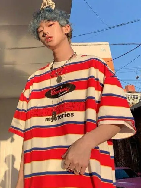 Striped Short Sleeve T Shirt