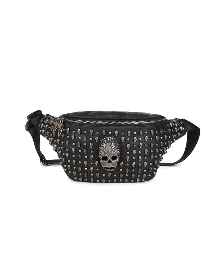 Studded Skull Waist Bag
