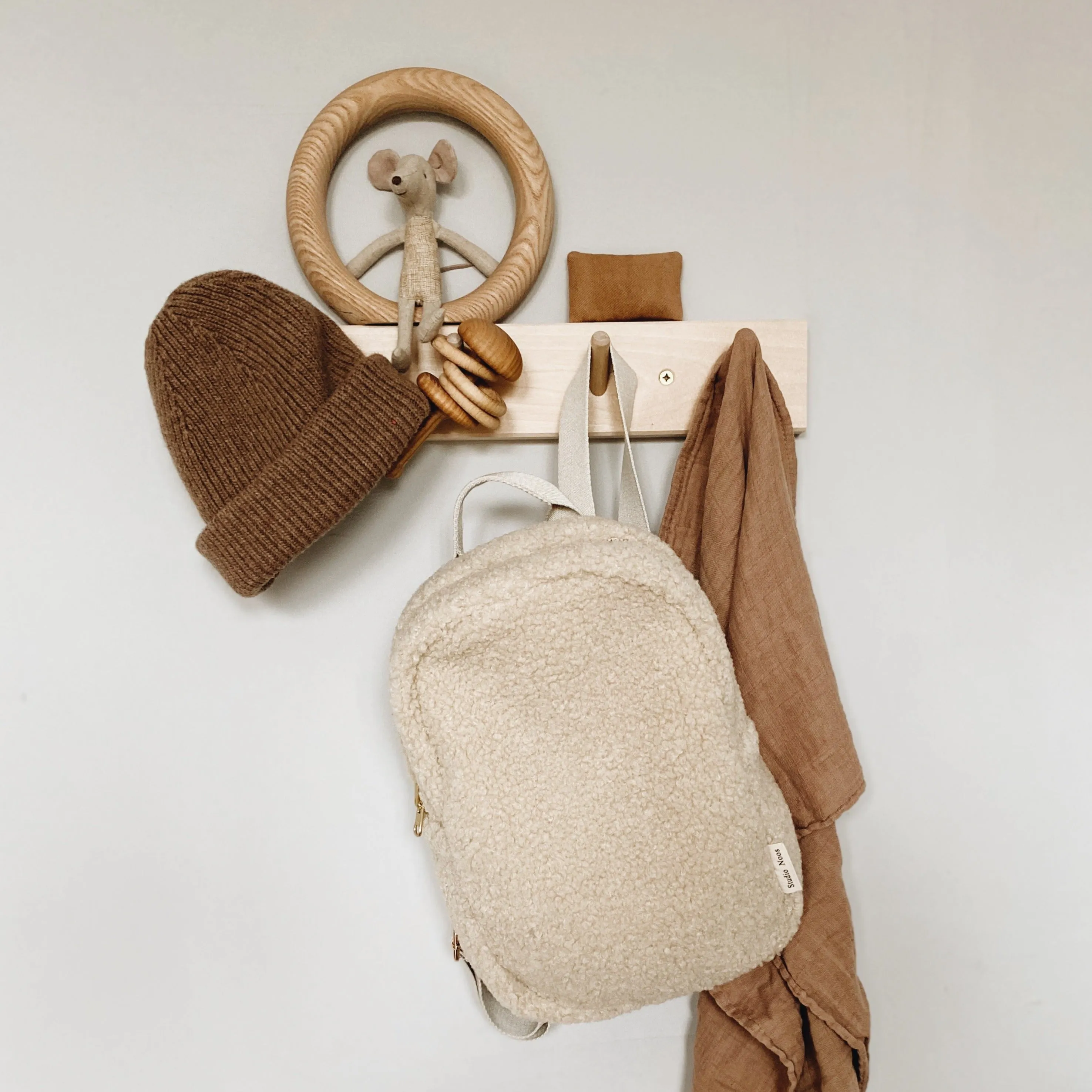 Studio Noos Teddy Backpack Rucksack (Ecru)