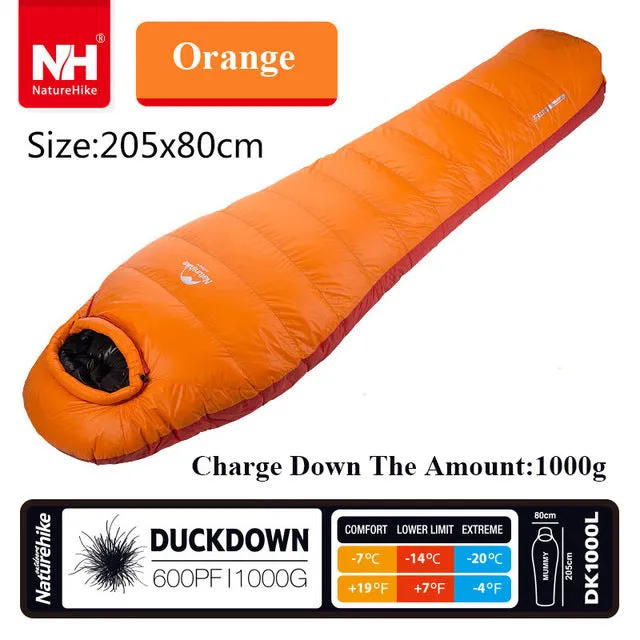 Super light Outdoor Down Mummy Type Duck Winter  Sleeping Bag