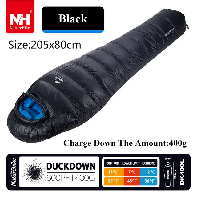 Super light Outdoor Down Mummy Type Duck Winter  Sleeping Bag