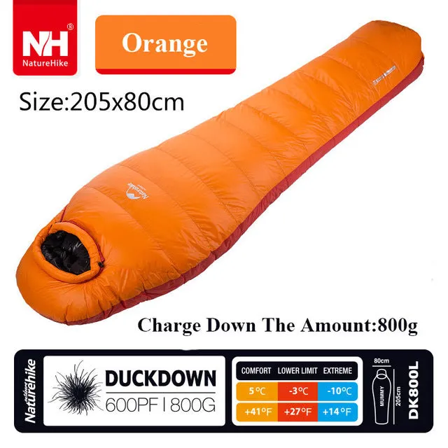 Super light Outdoor Down Mummy Type Duck Winter  Sleeping Bag