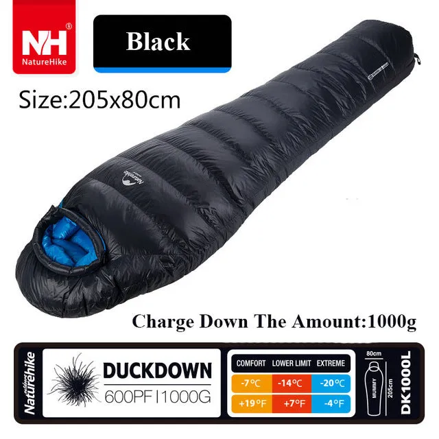 Super light Outdoor Down Mummy Type Duck Winter  Sleeping Bag