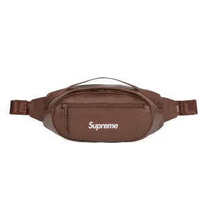Supreme Leather Waist Bag Brown