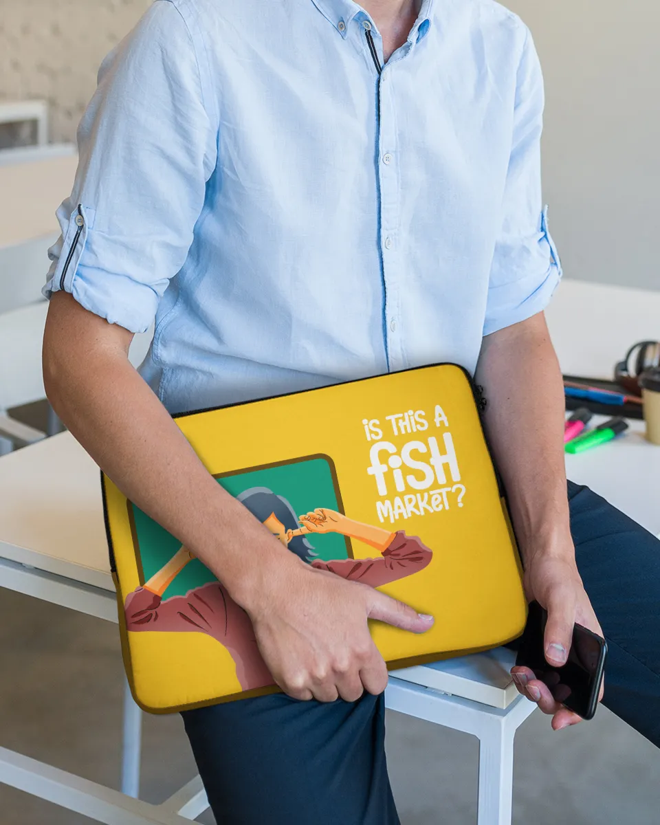 Teachers Favorite Dialogue Sleeve Bag - Is this a fish Market?