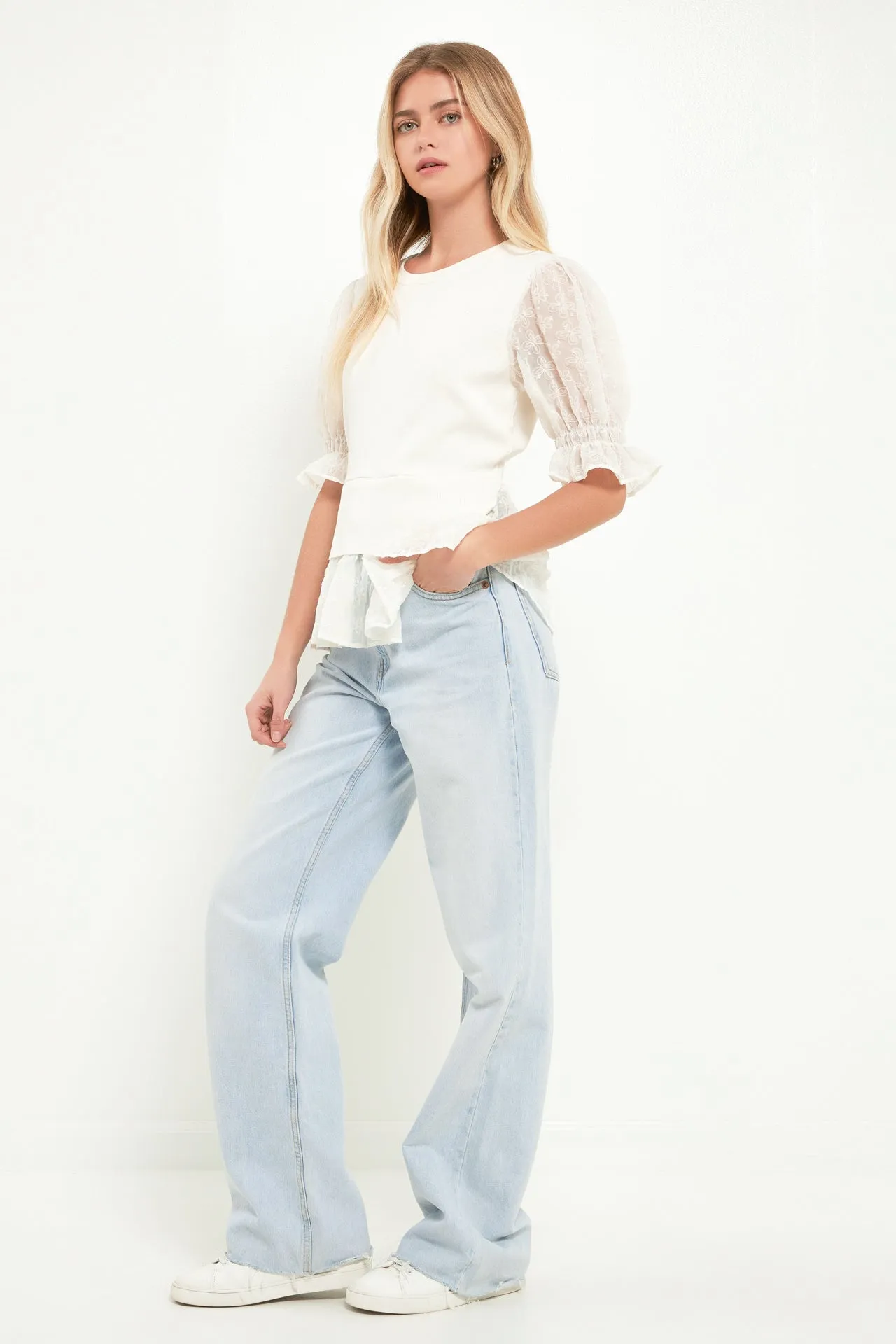 Textured Mixed Media Top