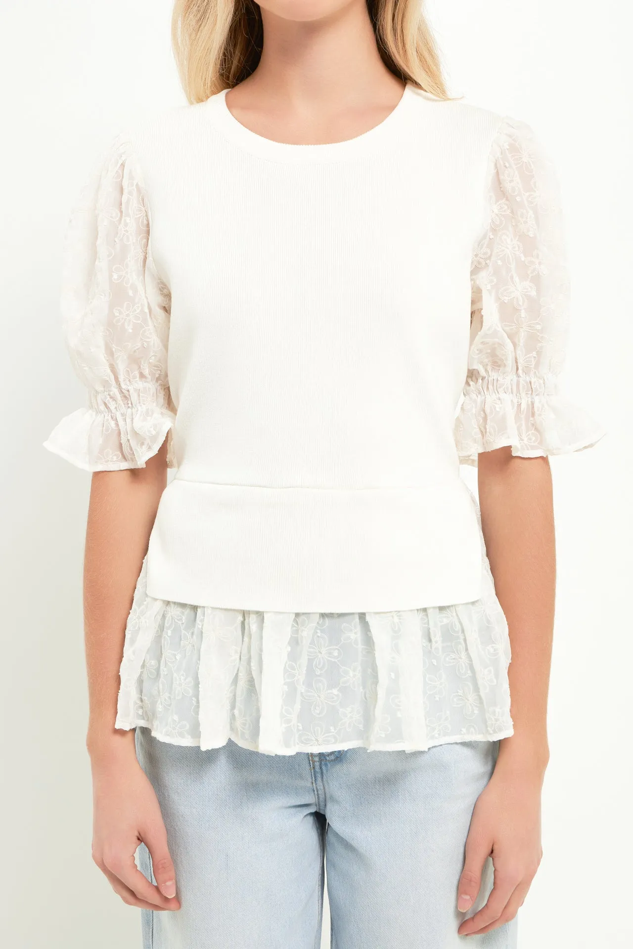 Textured Mixed Media Top