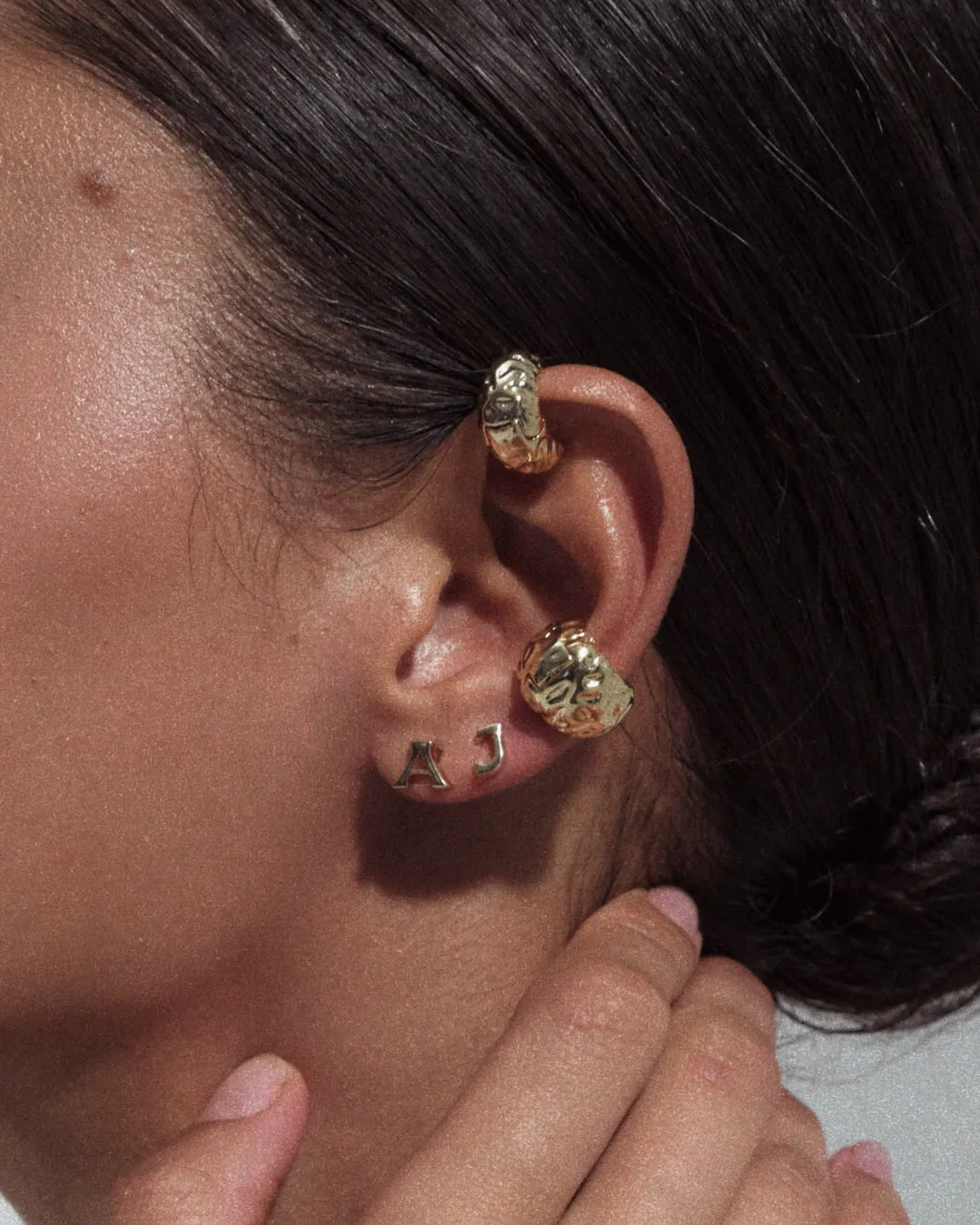 The Initial Stud Earrings [Vintage]