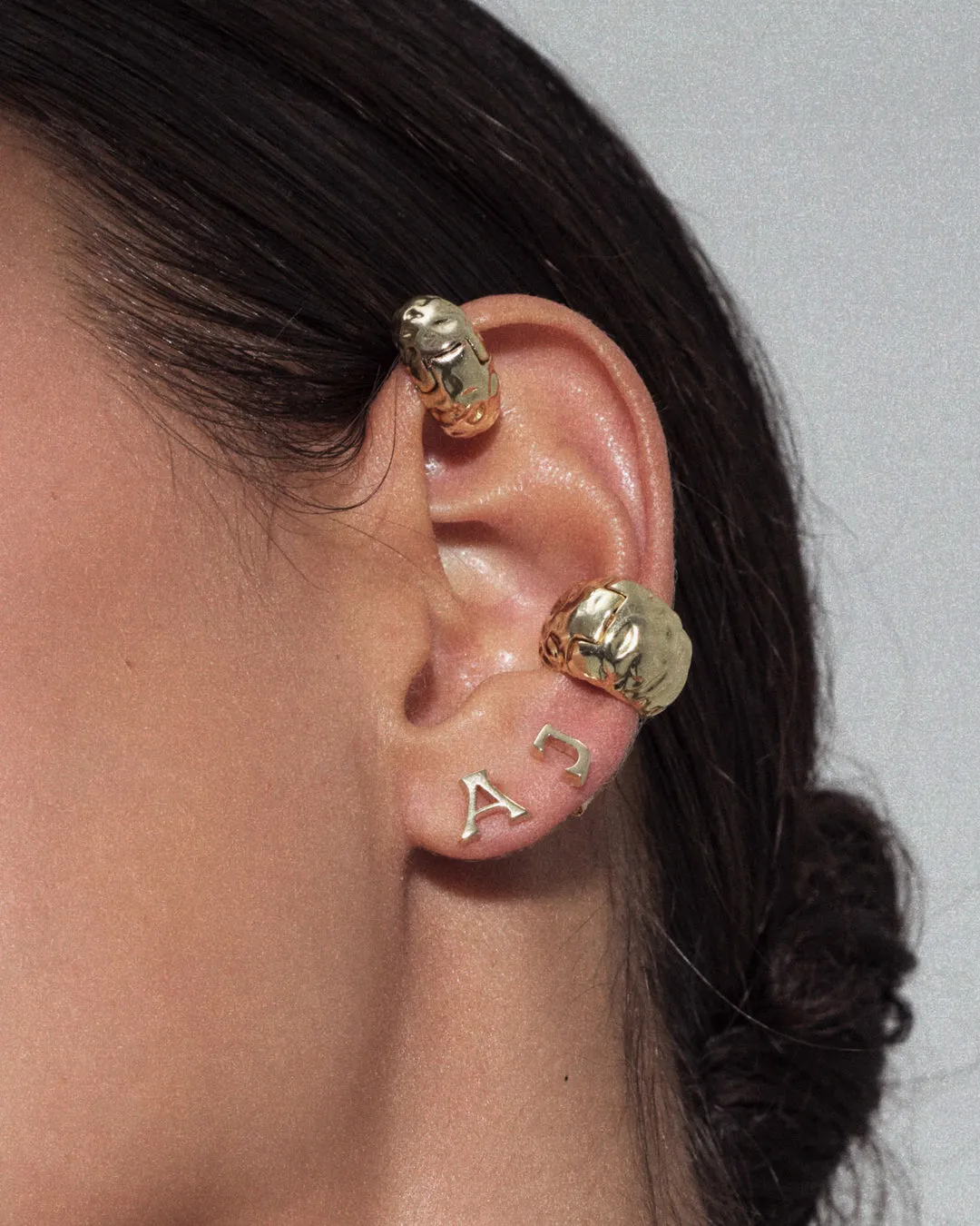 The Initial Stud Earrings [Vintage]