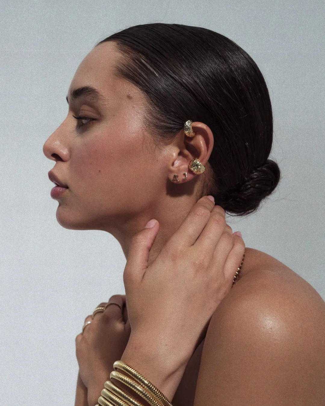 The Initial Stud Earrings [Vintage]