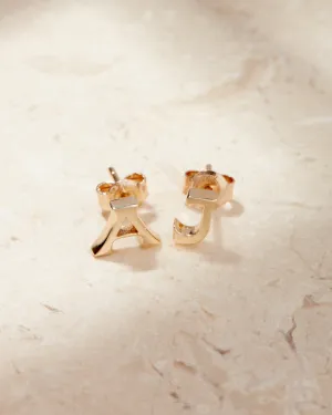 The Initial Stud Earrings [Vintage]