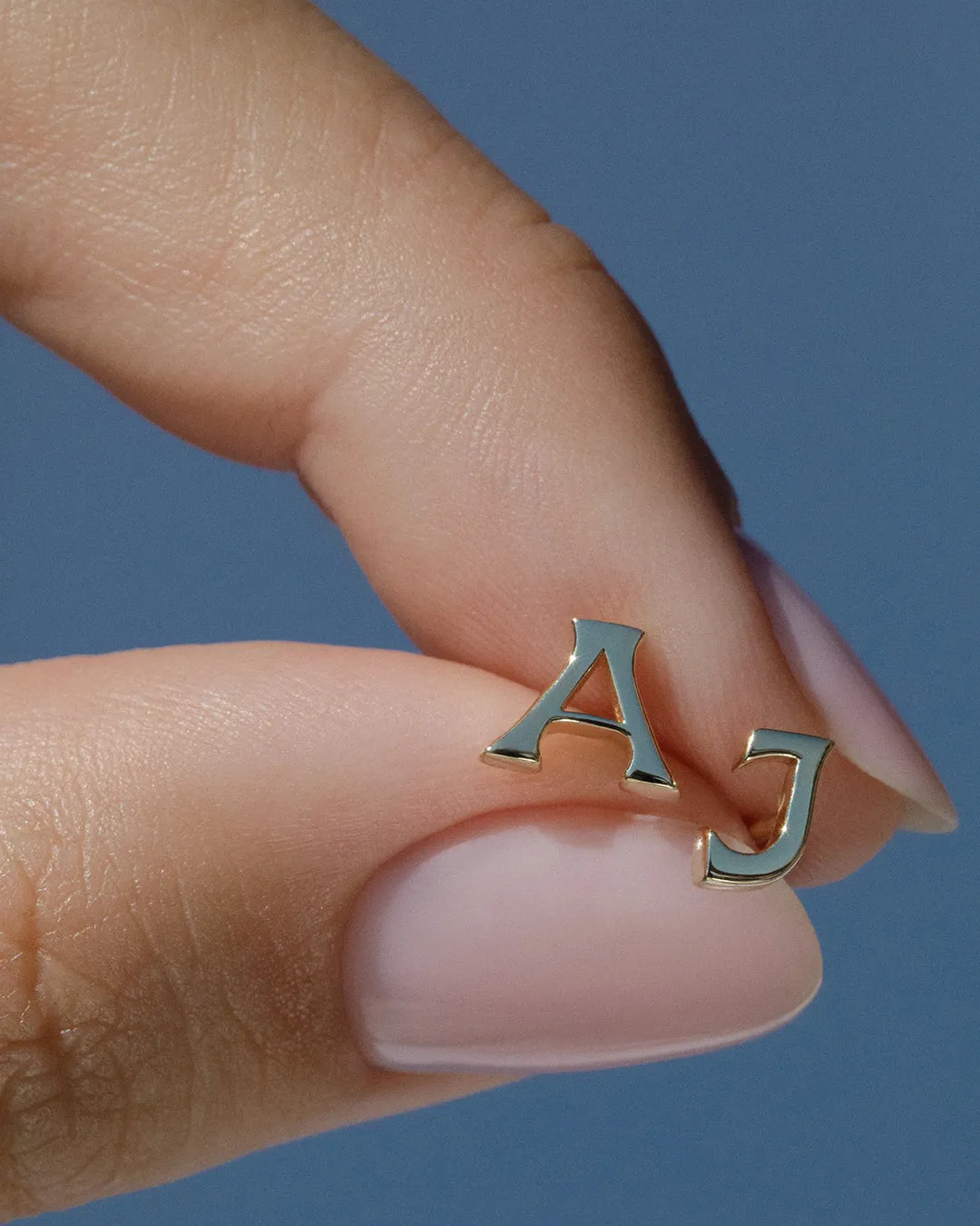 The Initial Stud Earrings [Vintage]
