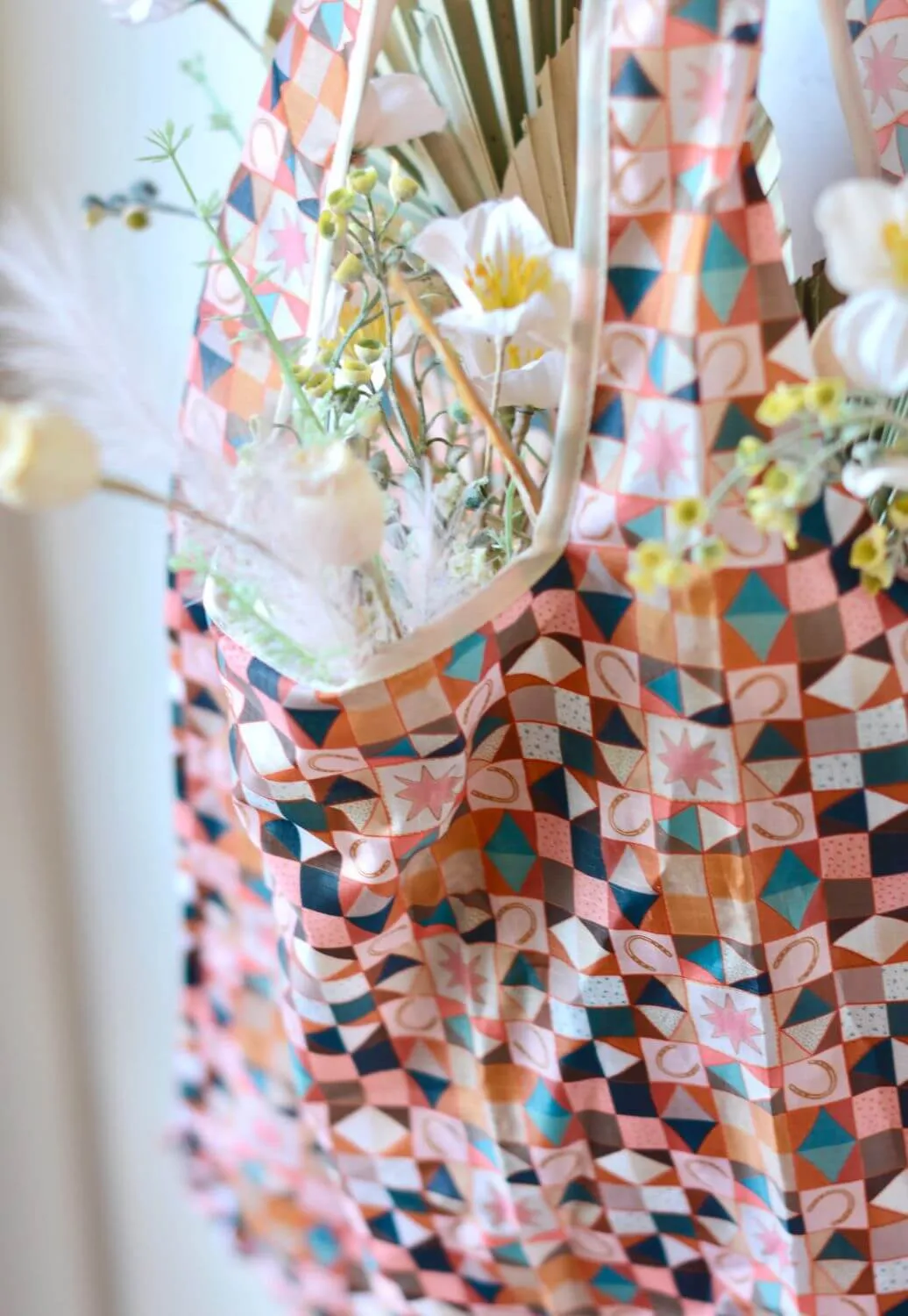 Tirzah Vintage Ranch Patchwork Reusable Tote